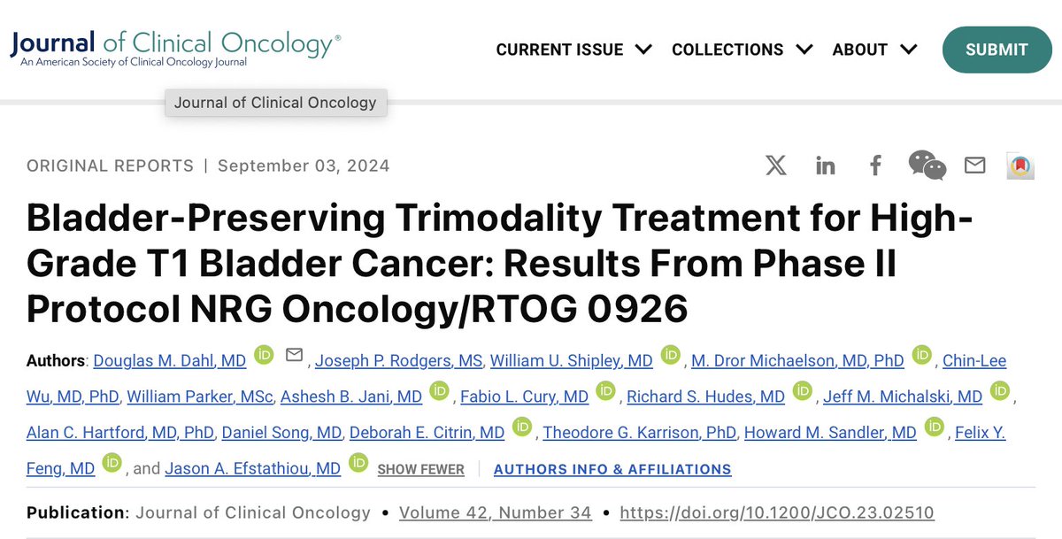 ☢️💊💉Trimodality therapy offers hope for recurrent T1 bladder cancer after BCG failure!
✅ 3-year freedom from cystectomy: 88%
✅ 3-year OS: 69%
✅Distant metastasis at 3 years: 12%
An alternative to radical cystectomy, but safety monitoring is key.
#BladderCancer #Oncology