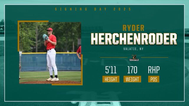 📝NATIONAL LETTER OF INTENT📝 

RHP Ryder Herchenroder from Ichabod Crane High School!
#defendthehill #rollgens