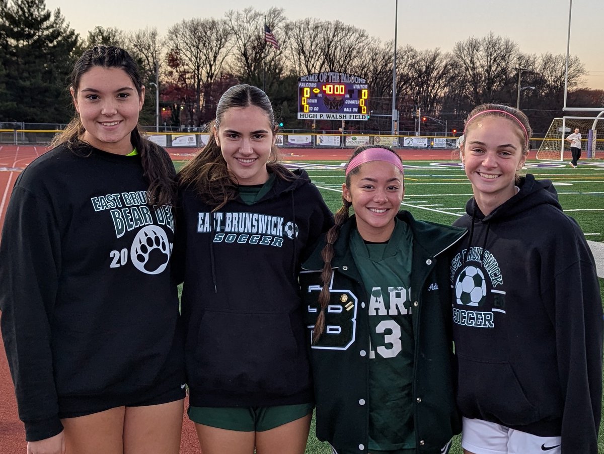 Congrats to our senior all stars, who represented the Bears in the GMC Senior Showcase tonight!  Emma Da Fonseca, Ashley Schropp, Addison Carr and Melissa Keenan - thank you for four years of class and commitment. #NJSoccer