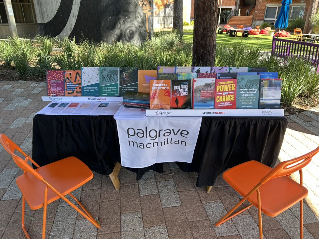 PalgraveSoc's tweet image. Books arrived and booth is ready for ‘Ask a Publisher’ meeting from today until Friday EOB at @AustSoc #TASA2024 @CurtinUni. Let’s hope the weather stays nice. Looking forward to the keynote by Claire G. Coleman. Have a look, feel free to browse and say hi.