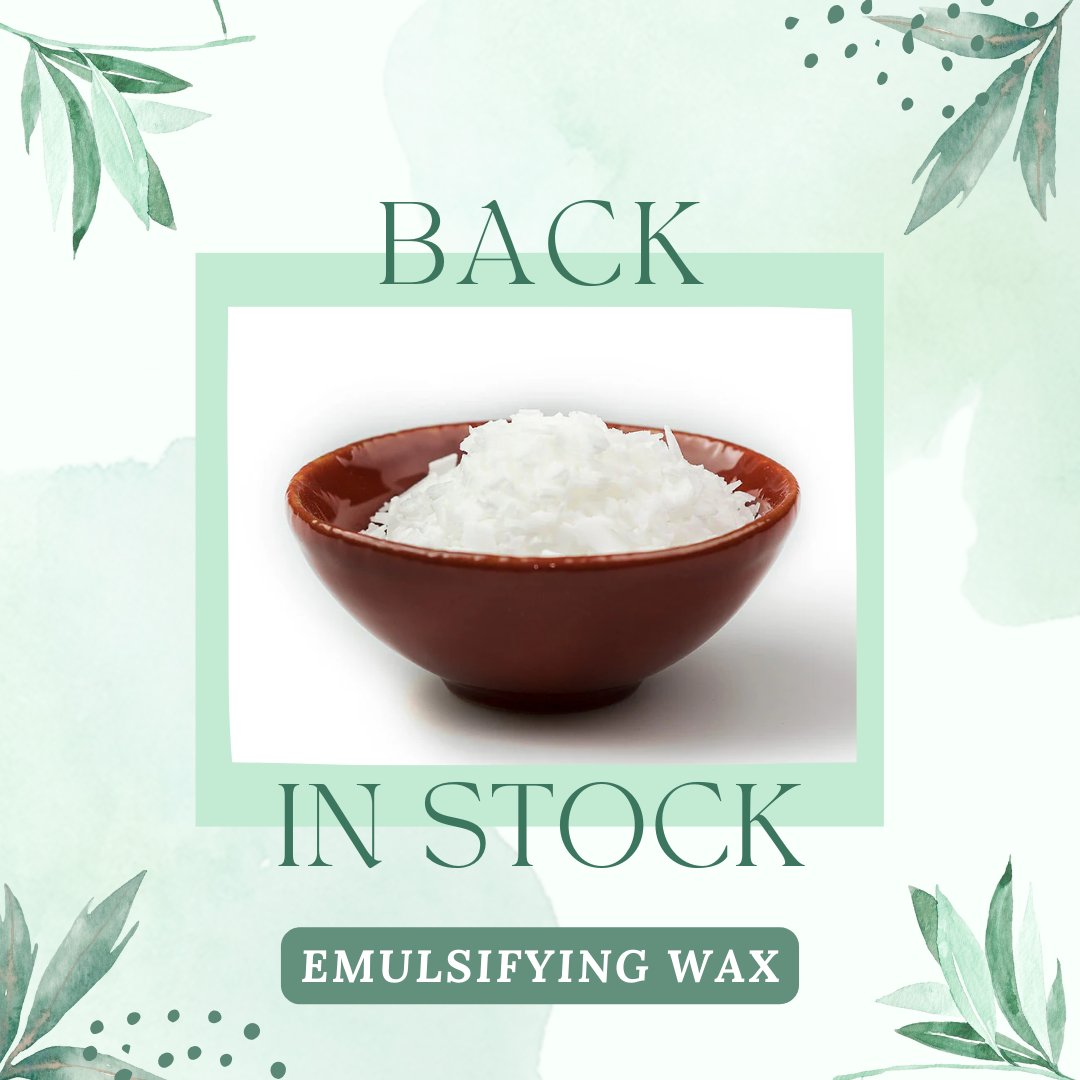 HeirloomBody's tweet image. 🌟BACK IN STOCK🌟

Emulsifying Wax - Vegetable Based is an excellent choice for your skincare creations as it works to ensure a perfect blend without separation, whilst achieving a luxuriously thick &amp;amp; smooth liquid consistency.

✅ user friendly
✅ non ionic
✅ vegan &amp;amp; vegetarian