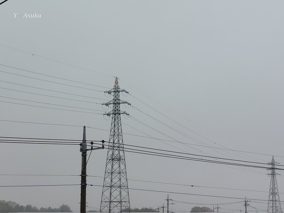 yumeasutw's tweet photo. 空一面ライトグレーの山々が霧に隠れた寒さが和らいだ雨上がりの水曜日の朝☁️

予想最高/最低気温🌡️20℃/10℃
曇り時々晴れ☁️/☀️
日中は日差しが届き過ごしやすい陽気🌤️夜は俄か雨に御用心🌂

#イマソラ #いまそら
#高層雲 #層雲
#空の名前
#天気の図鑑 #雲の超図鑑
#鉄塔
#a2024 #a1126 #a202411 https://t.co/ptCMPBZBmp