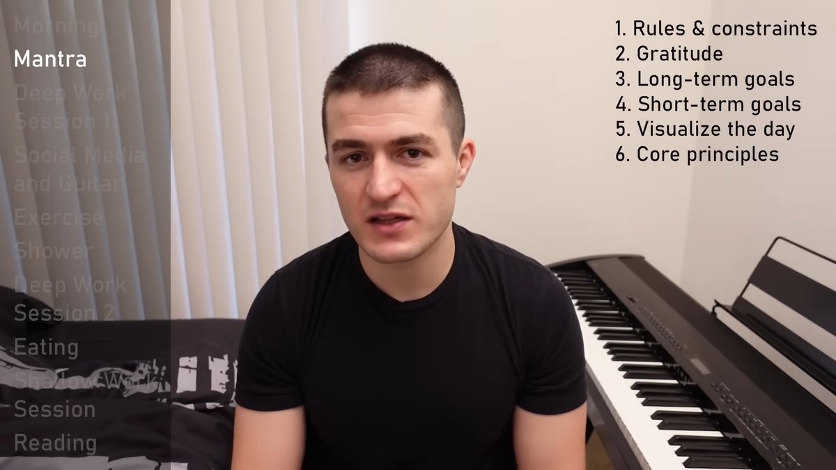 jiayuan_jy's tweet image. 采访了多次 Elon Musk 的 Lex Fridman 的高效一天是什么样的？

在这个视频中，Lex Fridman 分享了自己非常硬核（hardcore）的一天，每天工作约 12 小时，其中 8 个小时的深度工作时间（连续深度工作 4 小时）。

youtube.com/watch?v=0m3hGZ…

1/12