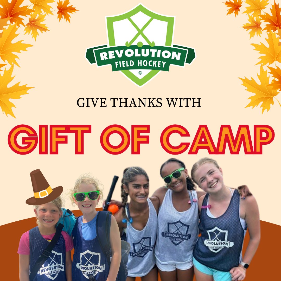 RevoFieldHockey's tweet photo. 🍂🍗🎁 GIVE THE GIFT OF CAMP THIS HOLIDAY SEASON! 

💥Offer ends Jan. 1 - Register today to give the gift that will keep on giving all summer long! https://t.co/h8w9IaLvgW