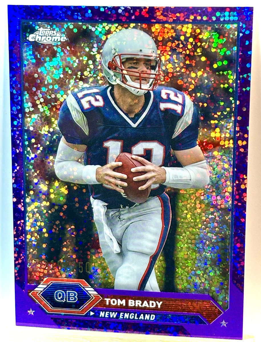 CDB_SportsCards's tweet image. #Tom Brady Purple Speckle /250 #ToppsComposite #NFL