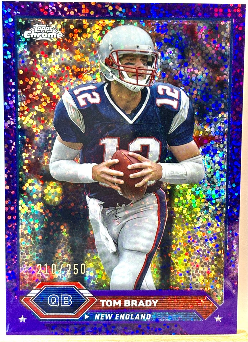 CDB_SportsCards's tweet image. #Tom Brady Purple Speckle /250 #ToppsComposite #NFL