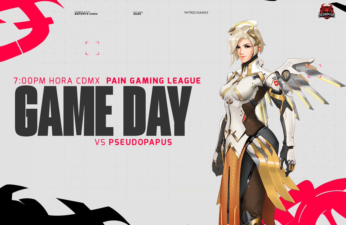 ⚔️ | ¡MATCH DAY!

Tenemos partido en la Pain Gaming League, queremos demostrar de que estamos hechos y llevarnos la victoria a casa! 👌🏽

Scorpius Elit ♥️ 🤍 🦂 

🏆 | Pain Gaming League
🆚 | Pseudopapus
⏰ | 19:00 🇲🇽 

#Overwatch