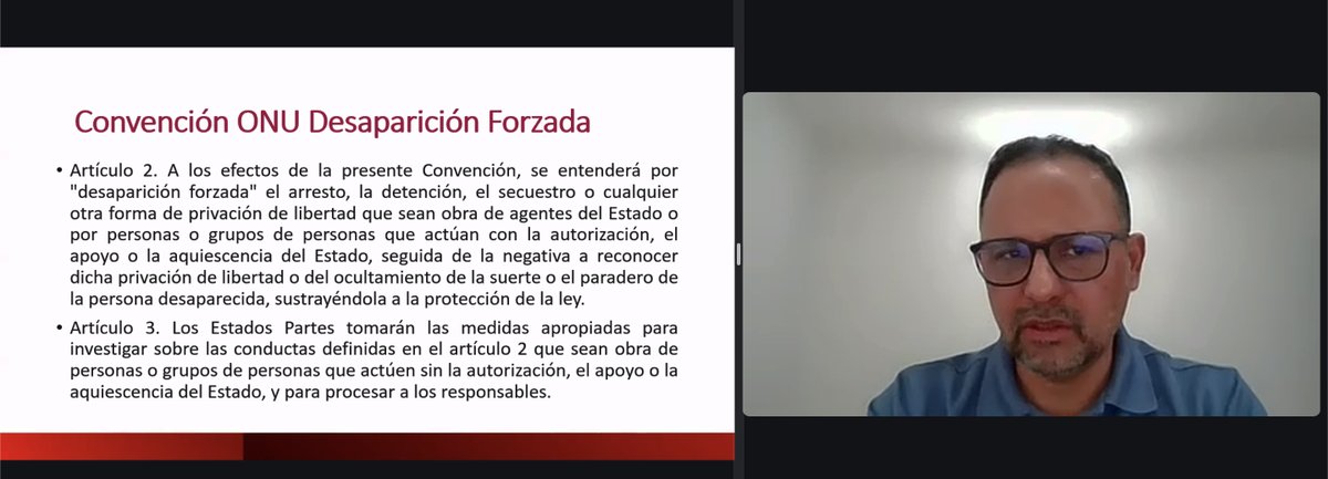 PJEdomex's tweet photo. Más de 100 servidoras y servidores judiciales participaron en la conferencia virtual “Desapariciones Forzadas: Sentencias de la Corte Interamericana y su Impacto en la Búsqueda de Justicia en México” dictada en el marco de los 15 días de activismo con la violencia de género.

Organizada por la Coordinación General de Igualdad y Derechos Humanos del #PJEdomex e impartida por @jcgutierrezc, Coordinador jurídico de @idheasdh, @luzmaleca dio la bienvenida y refirió que la desaparición forzada representa una deuda histórica.