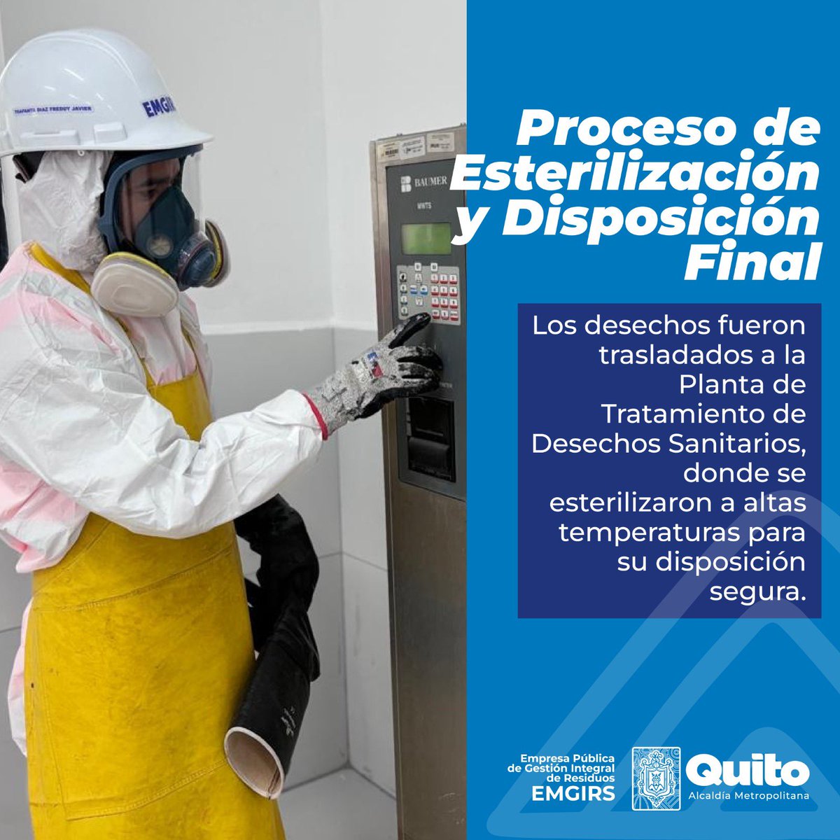 EMGIRSEP's tweet photo. ♻️ #QuitoSostenible | Ante emergencias relacionadas con la inadecuada disposición de desechos peligrosos ⚠️, actuamos de forma inmediata para ofrecer soluciones efectivas frente a estos actos irresponsables. ✅

Fomentamos la conciencia ciudadana sobre la correcta gestión de estos residuos, evitando riesgos para la salud 🏥 y el medio ambiente 🌎.

Con gestión responsable, #QuitoRenace 🙌🏽 🌱