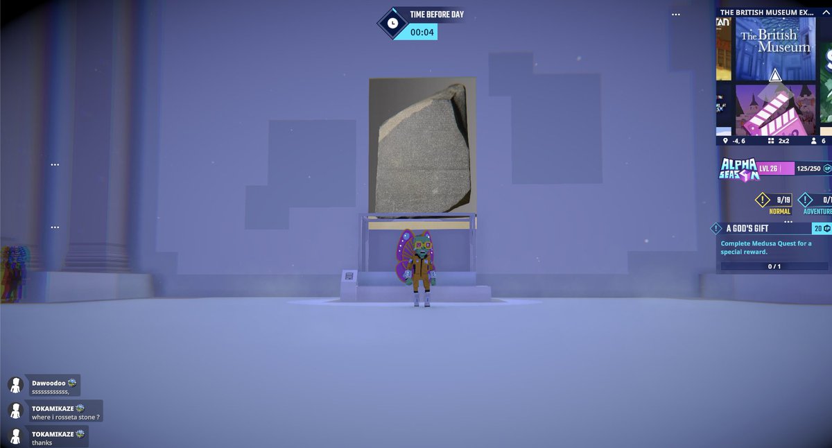 Irfaath's tweet photo. Just decoded the Rosetta Stone - no big deal! 📜🔍 History comes alive at The @britishmuseum in @TheSandboxGame. https://t.co/l95xPBOuWf #TheSandbox #AlphaSeason4 #AS4SocialChallenge https://t.co/ITGIIjLFT4
