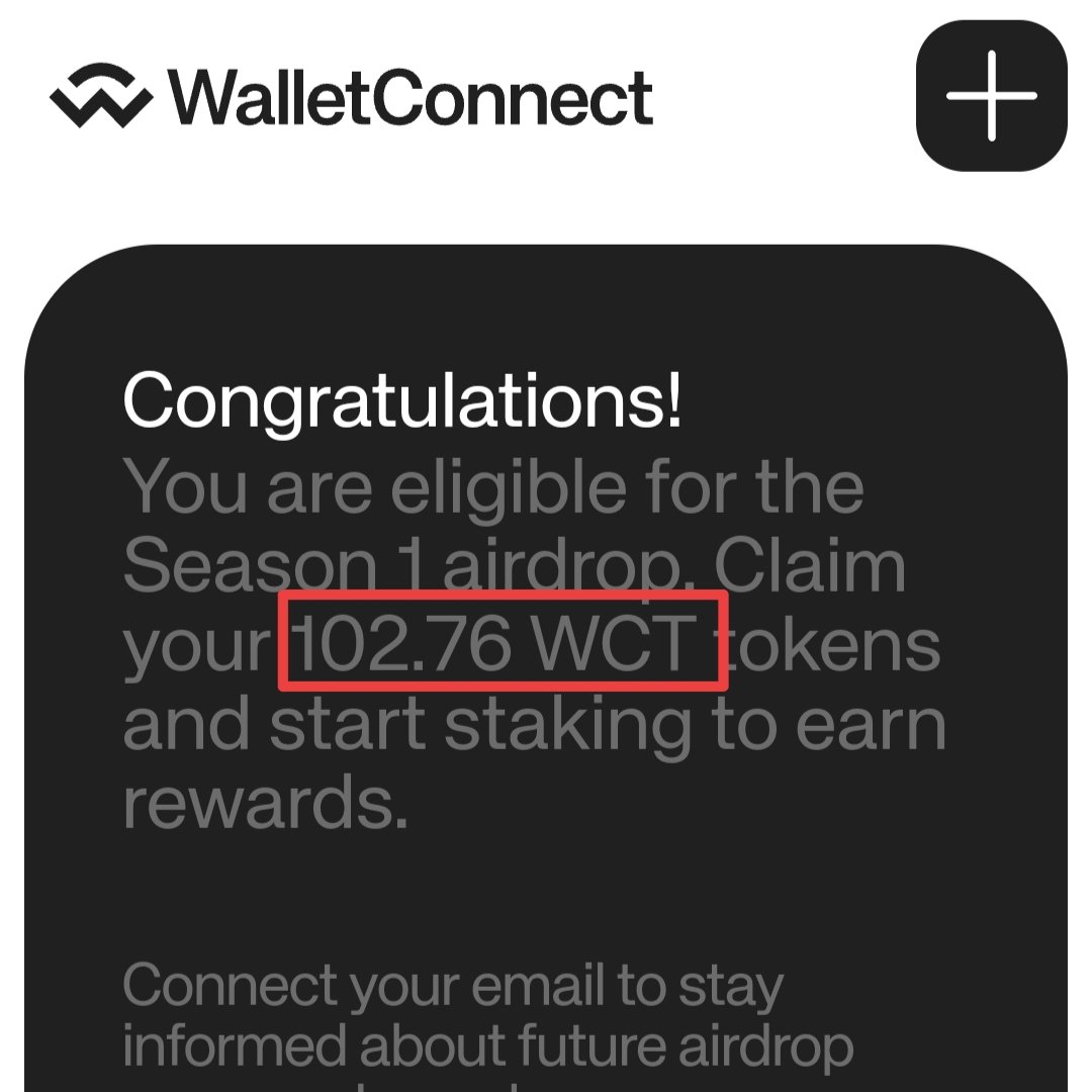 🪂Another #Airdrop for us

💥 <a href="/WalletConnect/">WalletConnect</a> checker live

🔗airdrop.walletconnect.network
📸Post your screenshot

⚠️If u sold ur previous Airdrops, u get less

🪙Total supply- 1B
🪙S1 Airdrop- 50M
🪙Onchain - 30M
🪙Rest to devs &amp; partners

🔒Token non transferable

💙Like
🔁RT