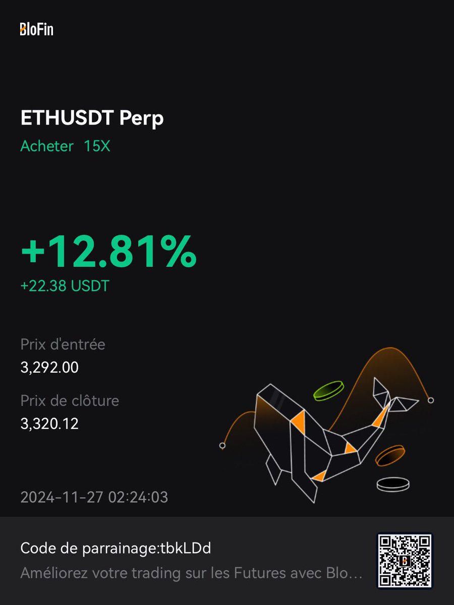 JohnBostad's tweet photo. Aujourd’hui on encaisse un petit peu malgré la correction du marché. Alors avec la correction je me suis mangé un sale -25% (-44usdt) mais j’ai réussi a me rattraper avec des bonnes opportunités. Donc on finit la journée sur un +15 $USDT https://t.co/QCQpzmR5gv