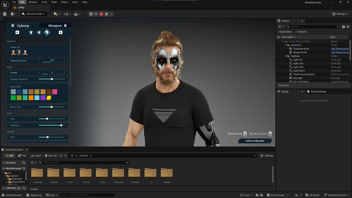 PdaU3yaeE56Xce3's tweet image. The ue5.5 mutable feature is really fantastic. You should check it out quickly. #ue5 #mutable #rig #unrealengine5 #animation #custom