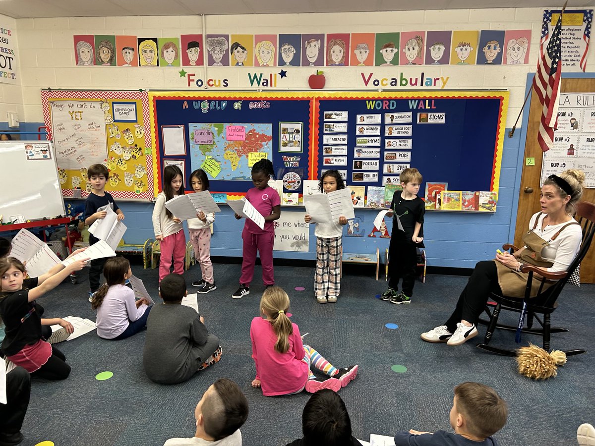 First grade participated in reading “The Little Red Hen” and then learned how to make bread and butter!