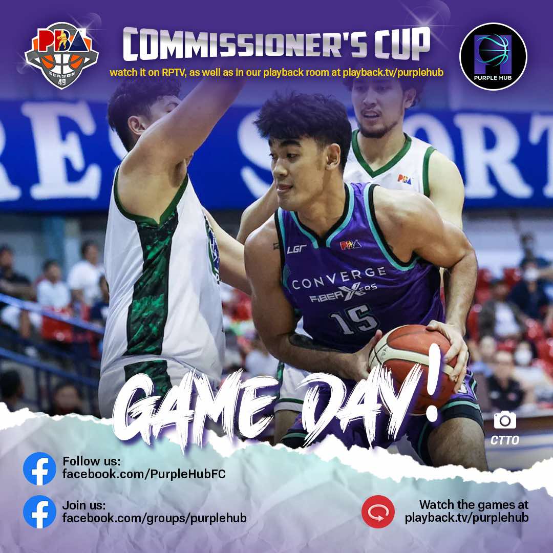 basketBph's tweet photo. Converge FiberXers vs. Terrafirma Dyip, today at 5PM! Bakbakan na!💜
You can watch it here, LIVE: https://t.co/ZGN3c3IKXn
Follow us: https://t.co/TF0FjrTI1v
Join us: https://t.co/kMALGAd8Q5
Follow us: https://t.co/pOl9lw7EJN
#PurpleHub #ConvergeFiberXers #PBACommissionersCup https://t.co/TaM4gwendP
