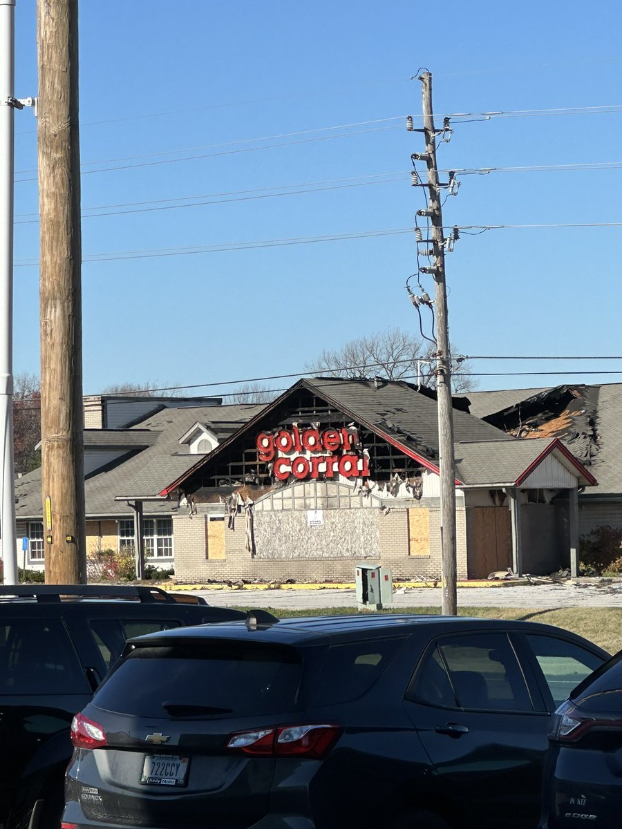Thanksgiving update: Grandma drove me by the golden corral on the east side of Indianapolis to show me that it burned down 🤎