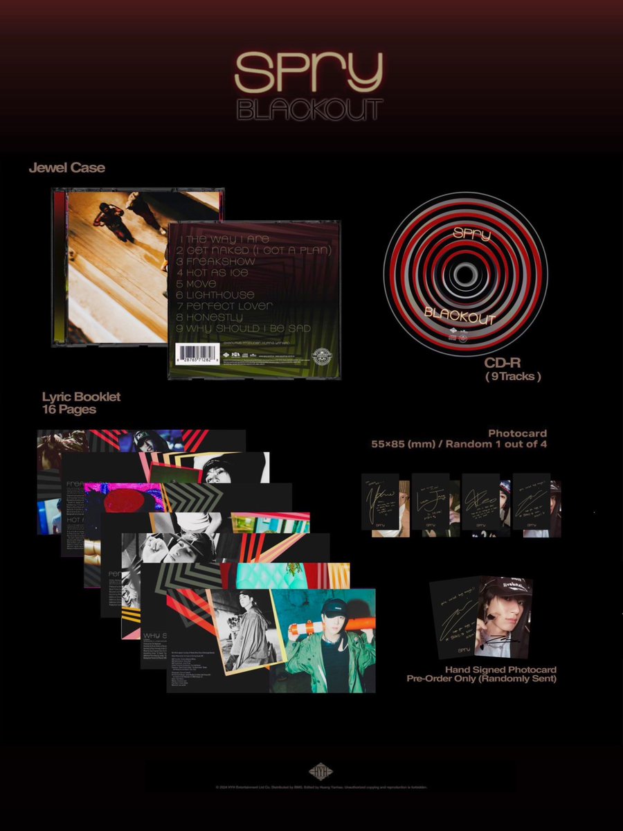 SPRY 스프라이 ‘Blackout’ Album Details (Regular Ver.) Preview 

SPRY 2nd Album ‘Blackout’
➫ 2007.11.27 6PM (KST) 

#SPRY #스프라이 #Blackout 
#THEO #LUCA #ZAI #YARO