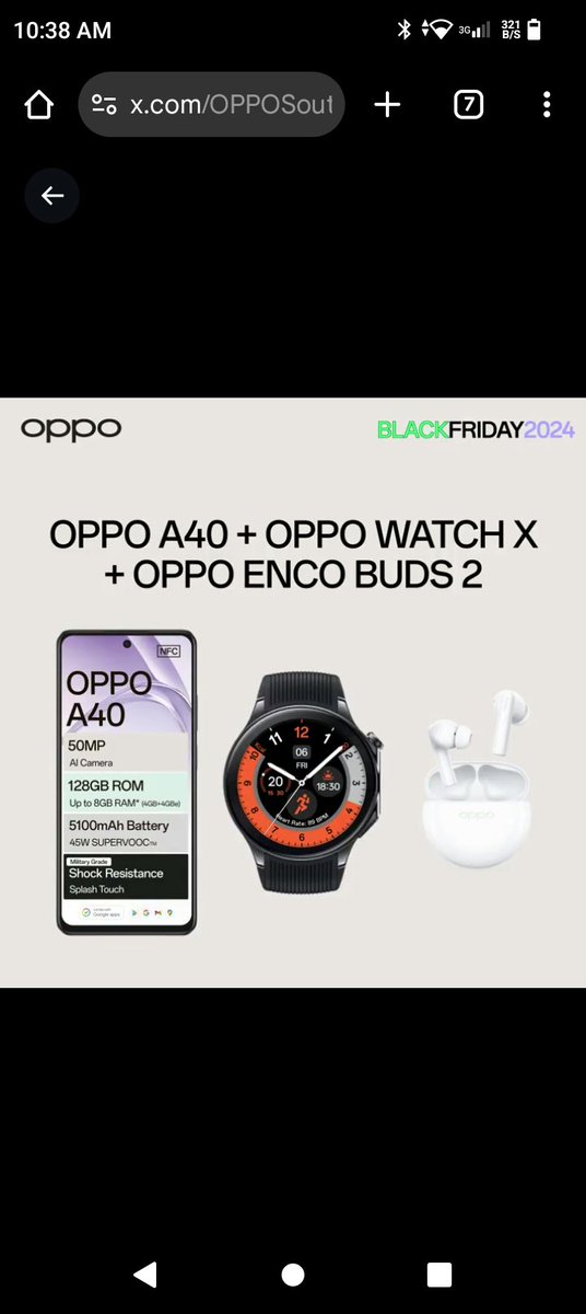 NoobT00's tweet photo. @OPPOSouthAfrica OPPO A40 + OPPO WATCH X + OPPO ENCO BUDS 2
Cc
@OG_Bizori
#GreenIsTheNewBlack
#OPPOGreenFriday https://t.co/Vb79RrX5gY