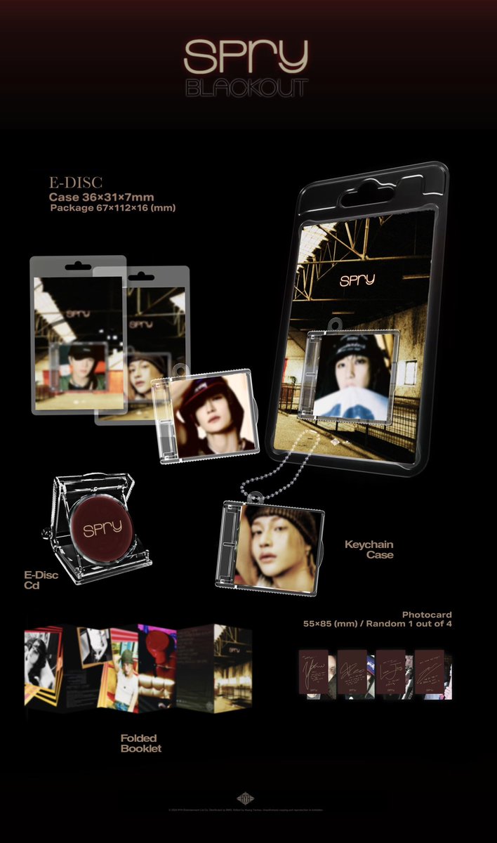 SPRY 스프라이 ‘Blackout’ Album Details (E-DISC Ver.) Preview 

SPRY 2nd Album ‘Blackout’
➫ 2007.11.27 6PM (KST) 

#SPRY #스프라이 #Blackout 
#THEO #LUCA #ZAI #YARO