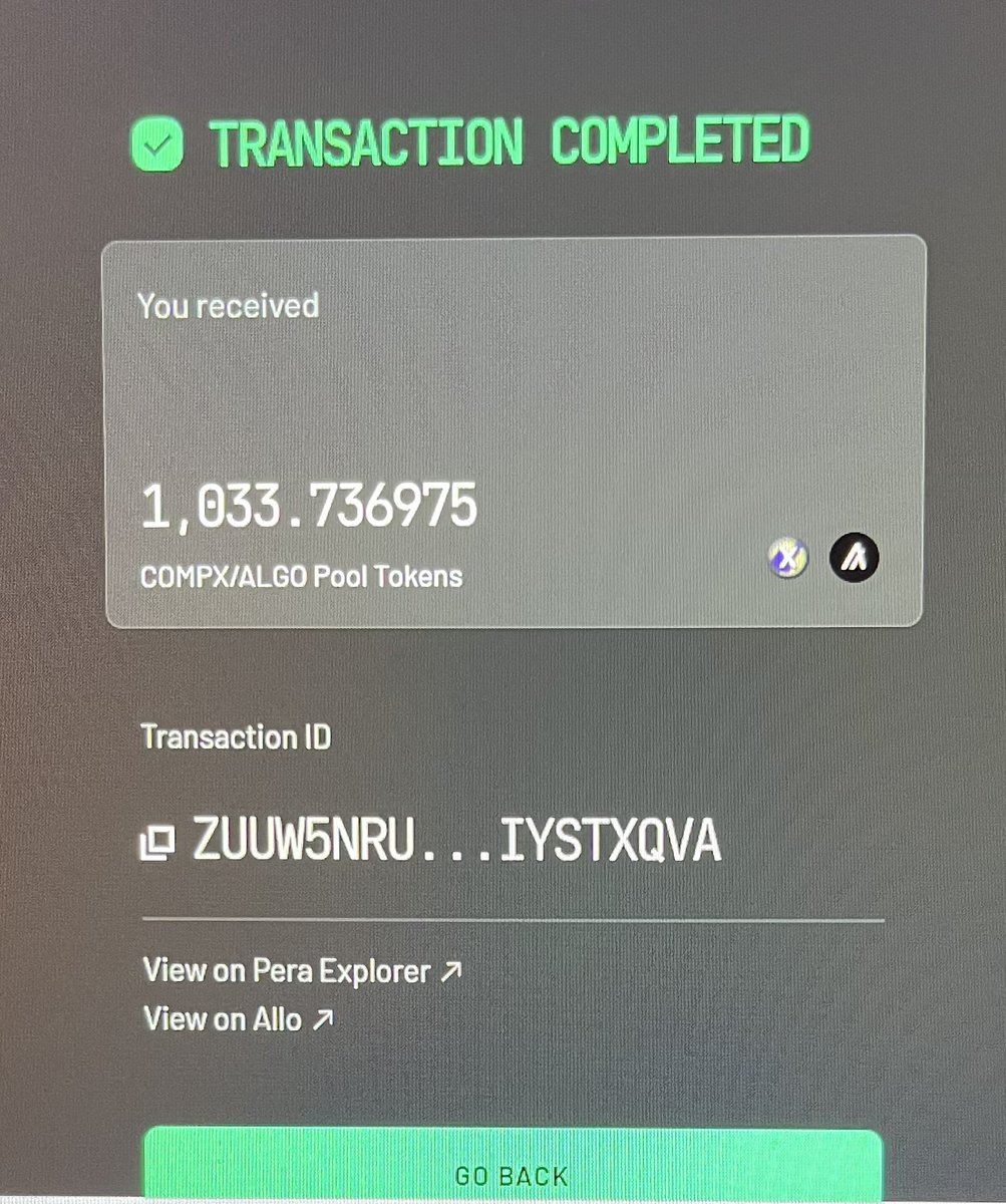 Dashawn (@dashawnsun) on Twitter photo Doing my part to build this pool up π COMPX/ALGO on <a href="/tinymanorg/">tinyman.algo</a> <a href="/xUSDfuture/">CompX Initiative</a> <a href="/Compxlabs/">CompX</a> #Algorand #ALGO Doing my part to build this pool up π COMPX/ALGO on <a href="/tinymanorg/">tinyman.algo</a> <a href="/xUSDfuture/">CompX Initiative</a> <a href="/Compxlabs/">CompX</a> #Algorand #ALGO