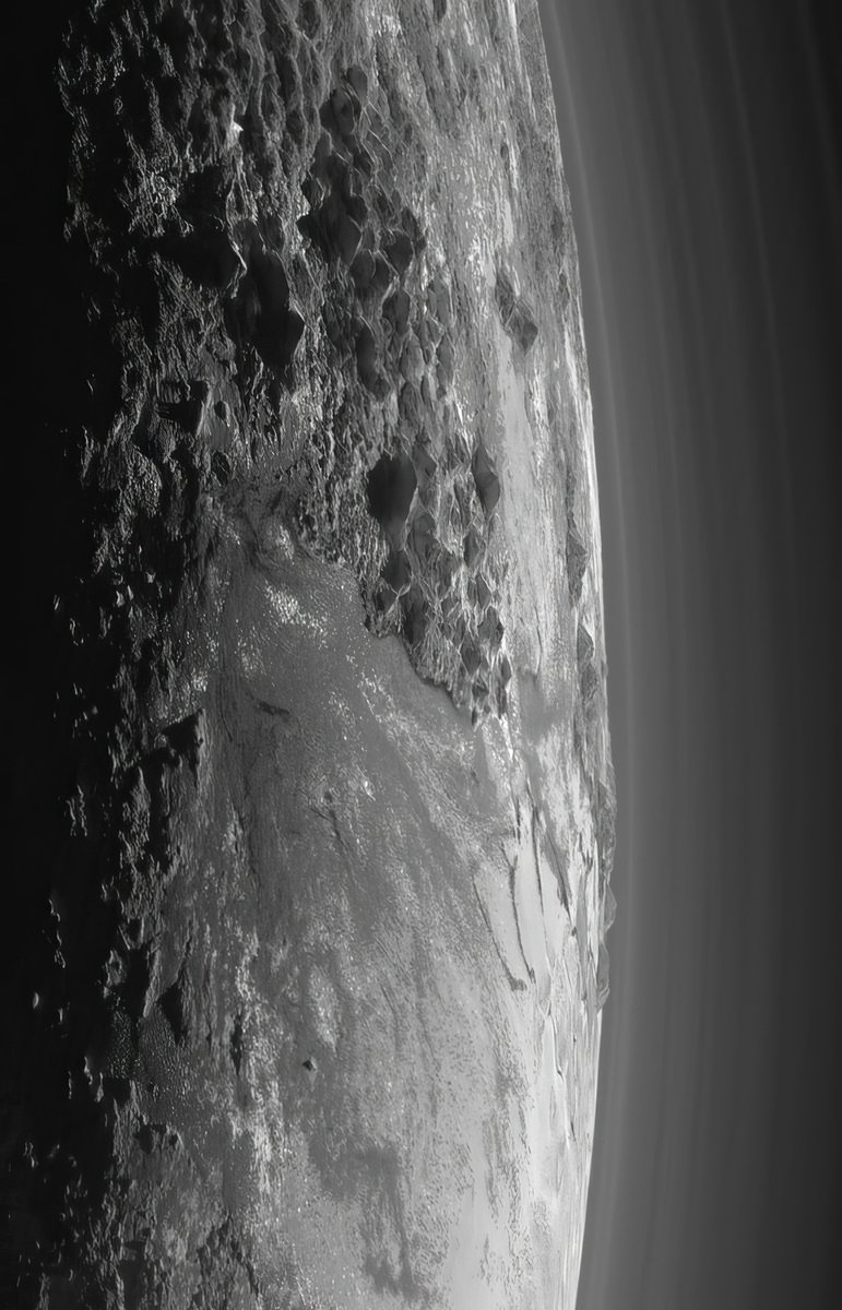🌌 Pluto’s icy mountains are a breathtaking reminder of the alien beauty in our solar system!