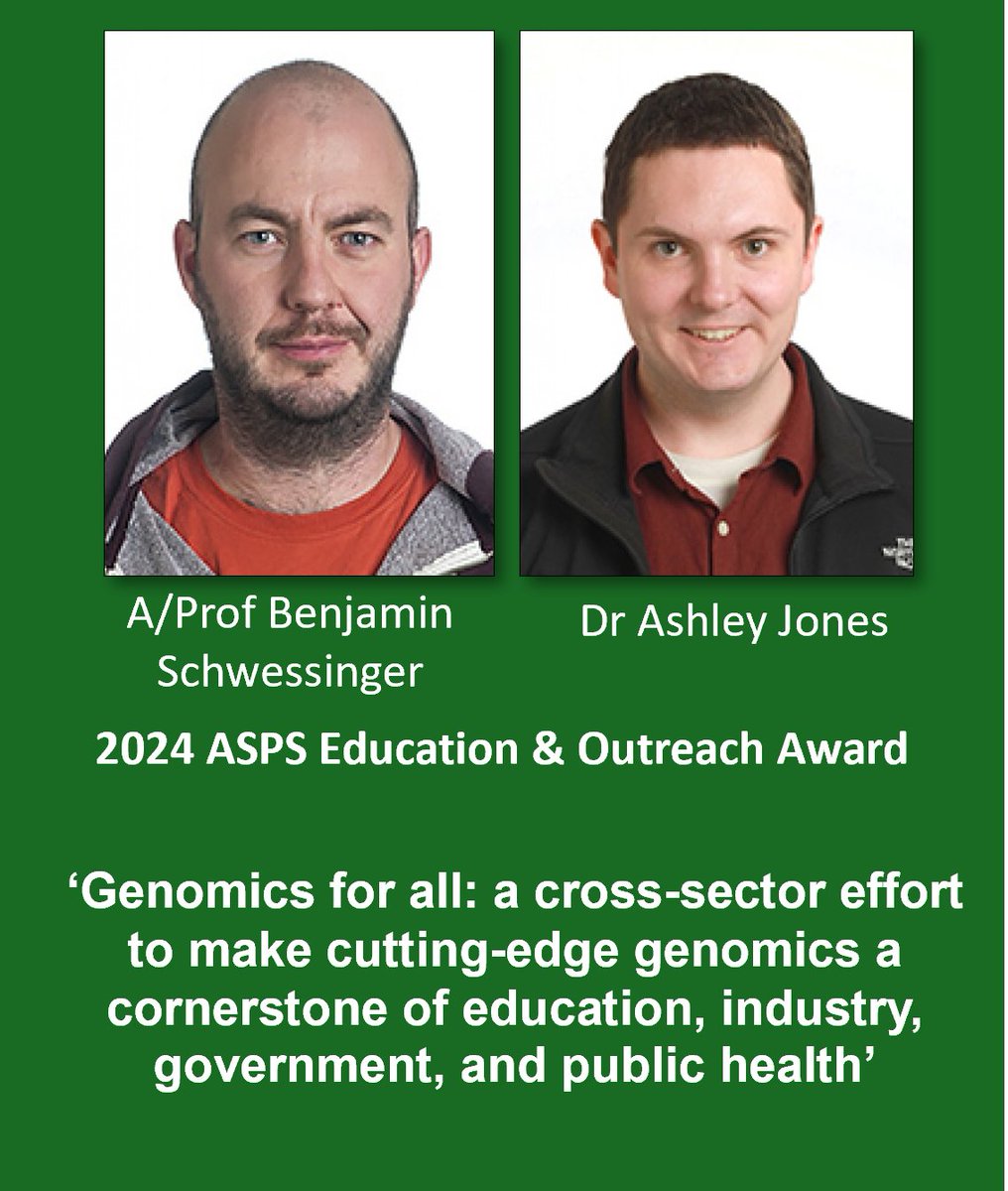 Australian Society of Plant Scientists (@asps_ozplants) on Twitter photo At the hybrid session we will also hear from Education & Outreach Winners <a href="/dnawhisperer/">Ashley Jones</a> & Benjamin Schwessinger #asps24 At the hybrid session we will also hear from Education & Outreach Winners <a href="/dnawhisperer/">Ashley Jones</a> & Benjamin Schwessinger #asps24