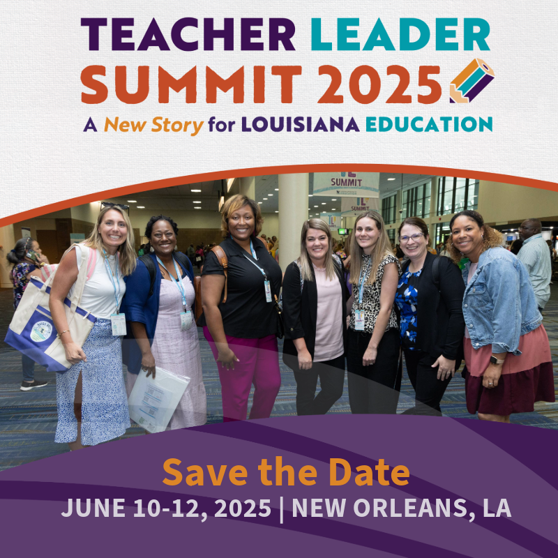 doelouisiana's tweet photo. Mark your calendars for June 10-12, 2025. Our annual Teacher Leader Summit has a new date to go along with the new story for Louisiana education we're writing together. We're looking forward to joining thousands of educators. #LATeacherLeaders #laed https://t.co/1CSWdF1isV https://t.co/8ybSBwuWzN