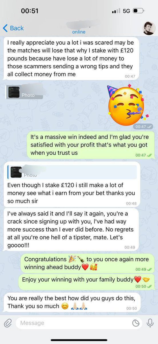 While you are hesitating, others are ALREADY JOINING US AND MAKING MONEY 💸💸💸

It is good if one day you make up your mind, but according to the experience of our clients, it is lost time and unearned profit 🤷‍♂️

Make Money from the next fixed match with me