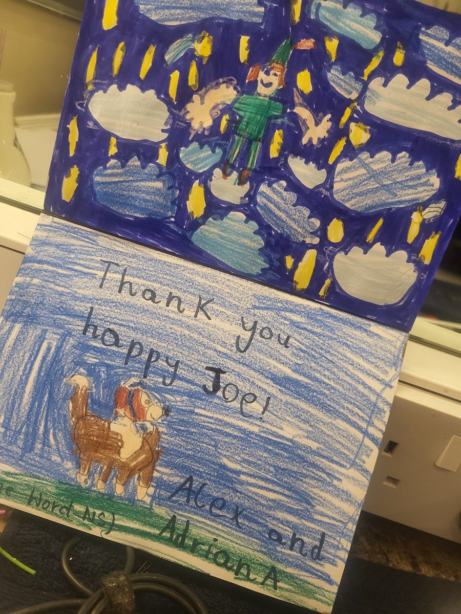 Thank you to the students Alex and Adrian from Divne Word NS who made this lovely card that I received backstage tonight. <a href="/gaiety_theatre/">The Gaiety Theatre</a> <a href="/divinewordns/">Divine Word NS</a> #pantopump