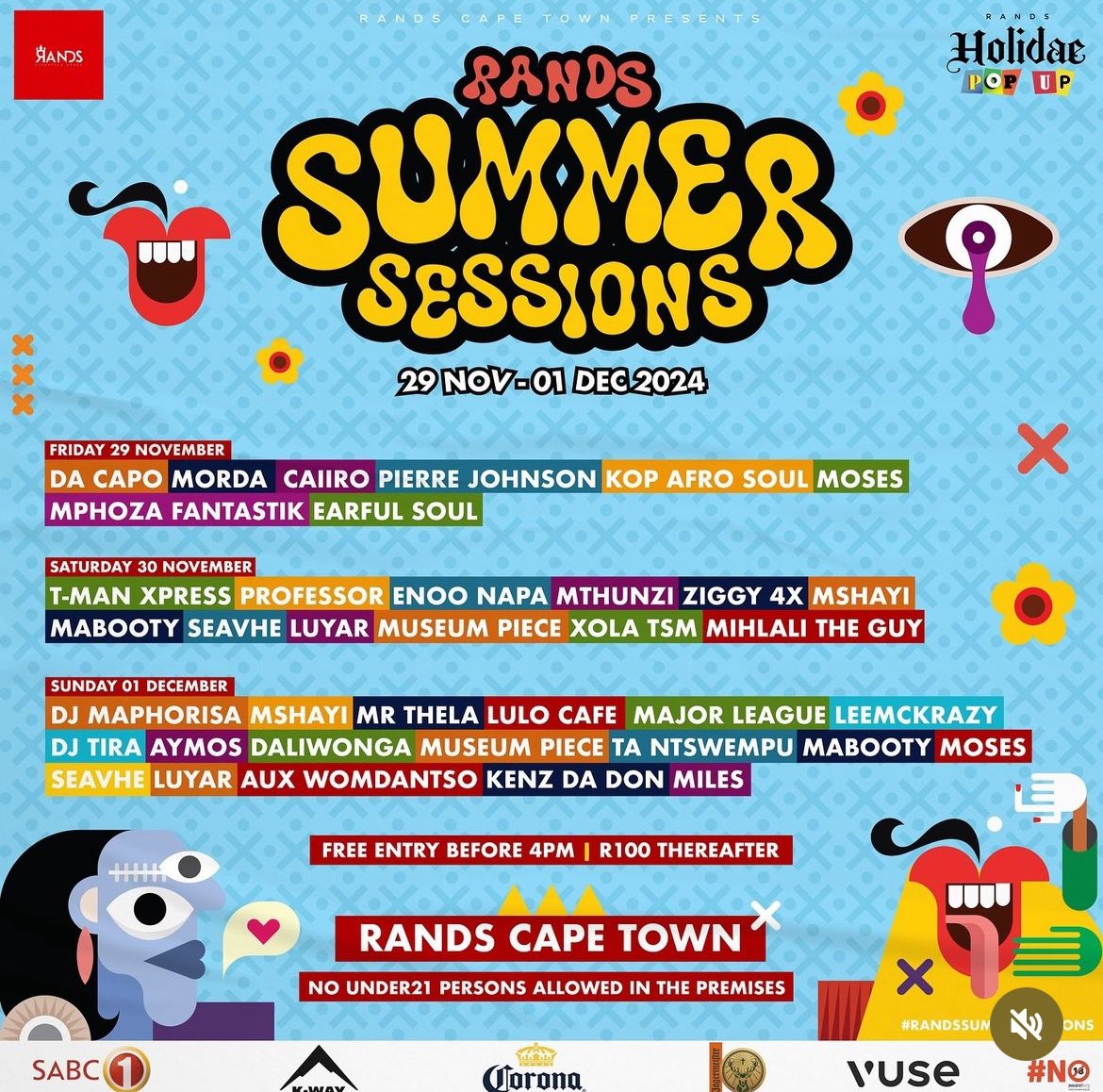 randscapetown's tweet photo. The ultimate summer experience is here!
Rands Cape Town is the place to be this weekend.

#RandsHolidae #RandsSummerSessions
#SeeYourVibe https://t.co/2fQU74lQ2R
