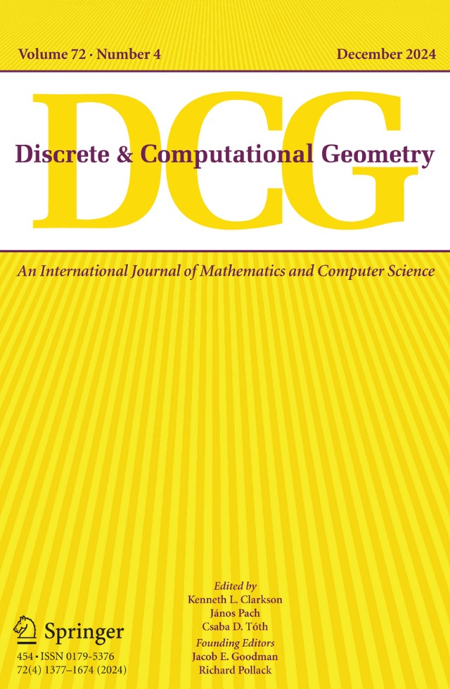 s_combinatorics's tweet image. 🎄The December 2024 issue of
Discrete & Computational Geometry is out now!
View the full TOC: link.springer.com/journal/454/vo…
#DiscreteandComputationalGeometry