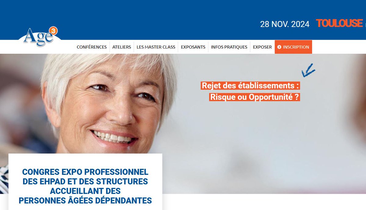 📢Petit rappel pratique pour vous rendre demain à votre congrès Age3 à Diagora Labège: 
👉150 Rue Pierre Gilles de Gennes, 31670 Labège
☕ Café d'accueil à 9h parmi les 44 stands
💻Infos: zurl.co/LE5C