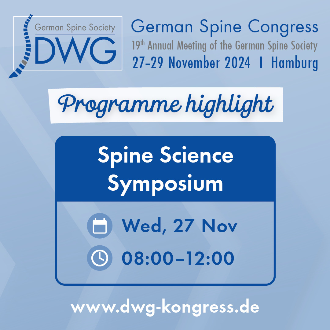 Get ready for cutting-edge insights in the Spine Science Symposium.
Do not miss out on the chance to hear from top experts in the field. The session is just about to start!
Check the details in the programme: dwg-kongress.de/en/programme/w…
#dwg_spine #dwg_hamburg2024