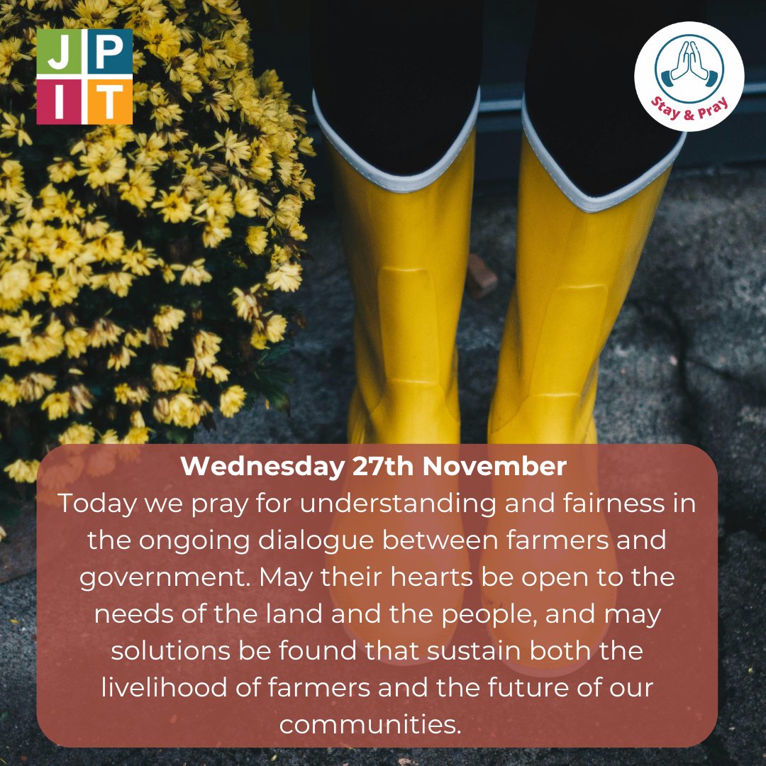 Wednesday 27 November
Today we pray for understanding and fairness in the ongoing dialogue between farmers and government....

bbc.co.uk/news/articles/…