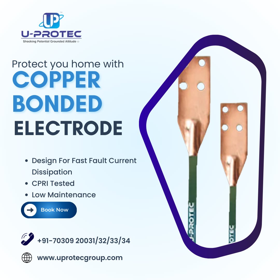 uprotecearthing's tweet photo. 🌍 Stay Grounded with the Best Earthing Solutions! ⚡ GL, Copper-Bonded, or Pure Copper Electrodes—safe, durable, and perfect for homes, offices, or industries. 🛡 #SafetyFirst https://t.co/5EyvOdKP3r
