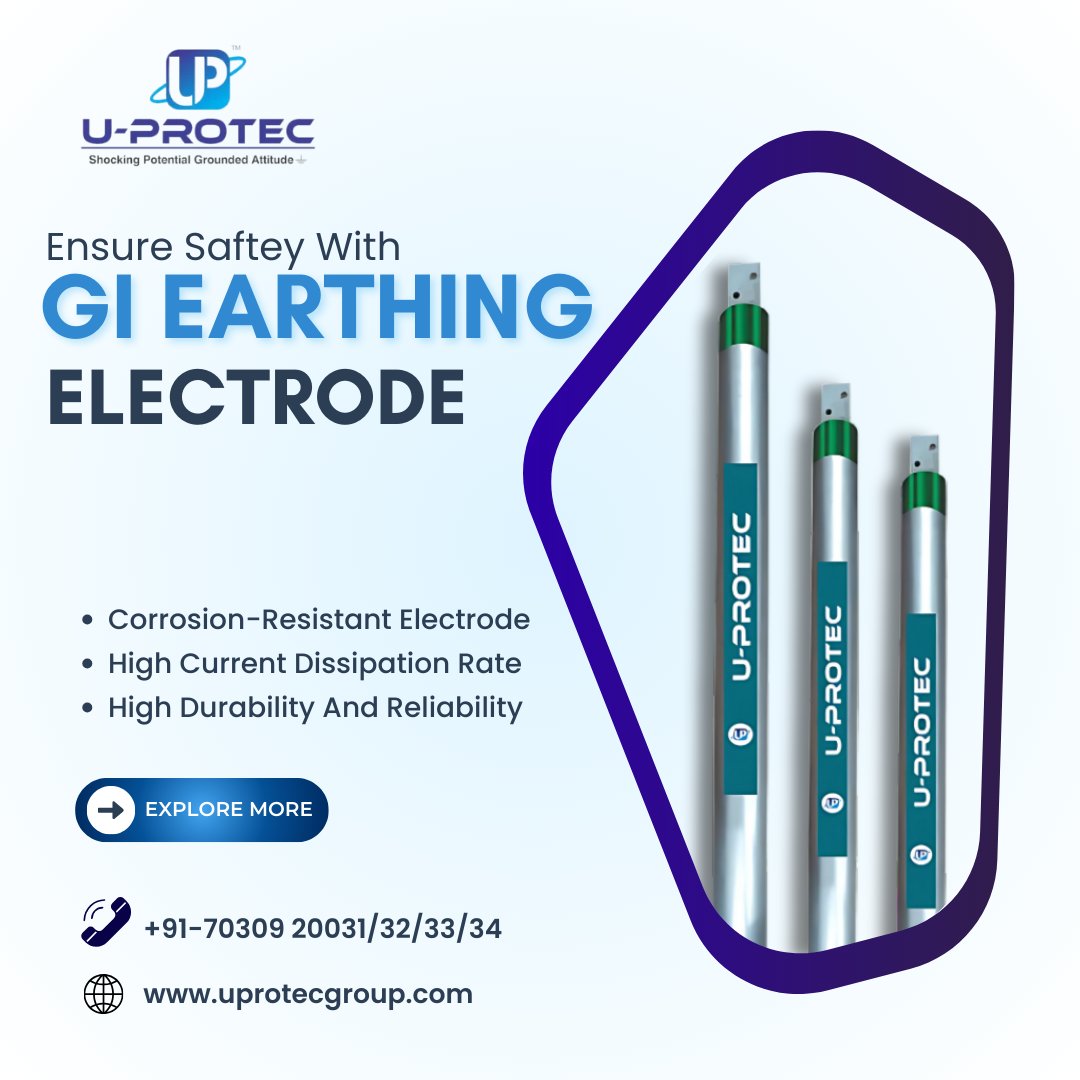 uprotecearthing's tweet photo. 🌍 Stay Grounded with the Best Earthing Solutions! ⚡ GL, Copper-Bonded, or Pure Copper Electrodes—safe, durable, and perfect for homes, offices, or industries. 🛡 #SafetyFirst https://t.co/5EyvOdKP3r