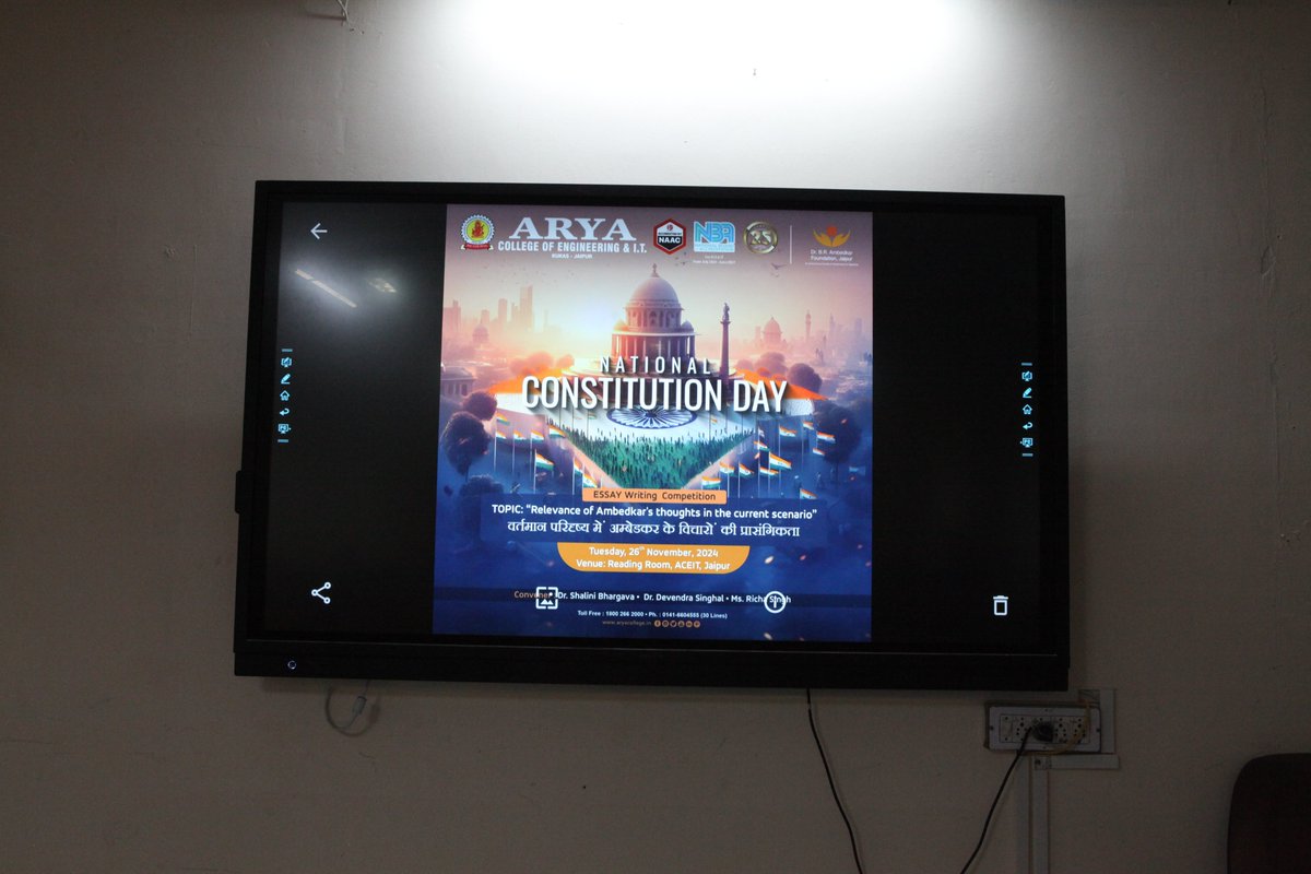 aryacolleges's tweet photo. #AryaCollege of Engineering & IT, Jaipur celebrated #NationalConstitutionDay on 26th November 2024 at the campus with great enthusiasm. On this occasion, an #EssayWritingCompetition was organized for the students to honor the values and principles of the Indian Constitution. https://t.co/Cu8UhgnP7M
