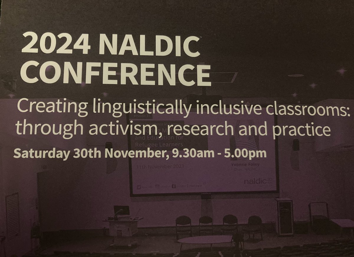 Looking forward to the NALDIC Conference this weekend. Am excited to learn lots, make new connections and catch up with old friends. <a href="/Miss_HVB/">Helen Bodell</a> @chrisjhingley <a href="/twinkl_eal/">EAL at Twinkl</a>  @BellFoundation #EAL #EALCPD #naldic32 #linguisticallyinclusiveclassrooms
