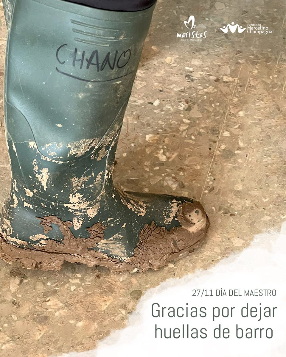 Hay muchas formas de dejar huella. Las más bellas son aquellas de barro. Las que quedaron por “pringarse” hasta arriba de la vida del otro. Esto es lo que llamamos ser #presenciasignificativa.

#SomosEducación #DíaMaestro #MaristasCuentaConmigo <a href="/FundMChampagnat/">Fundación Marcelino Champagnat</a>