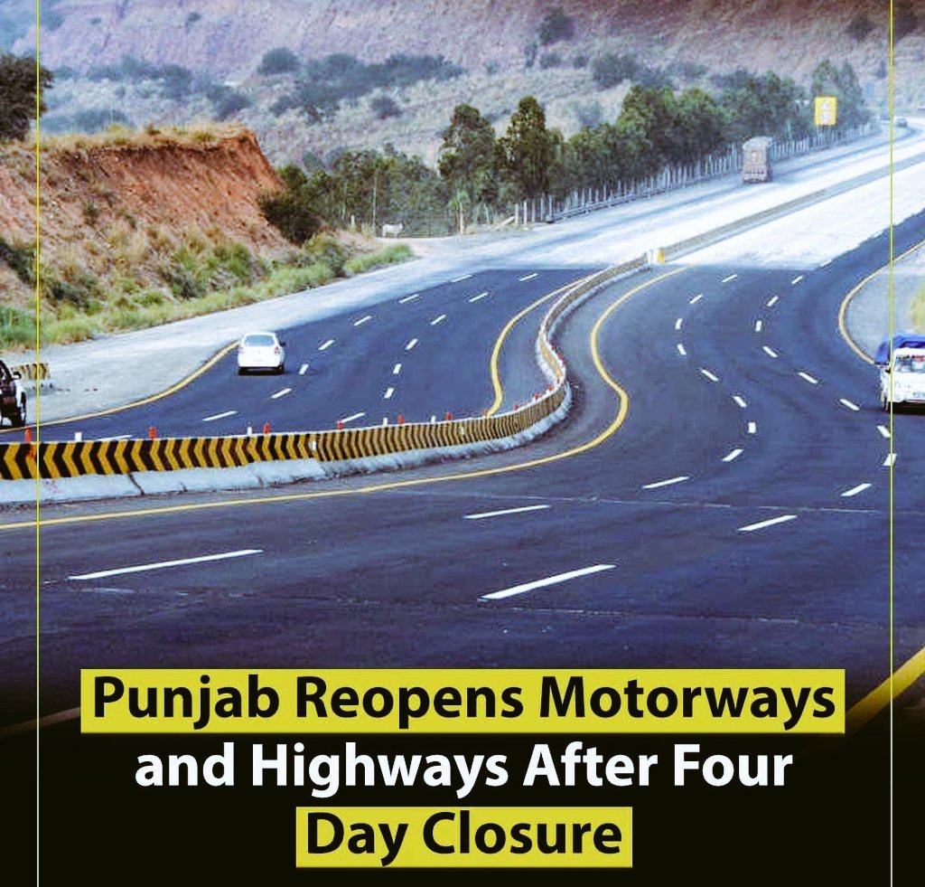 ShabanBangulzai's tweet image. 🚗 All major motorways &amp;amp; highways in Punjab, including M2, M11, M3, &amp;amp; M14, reopen after 4 days of closure. Traffic resumes, easing movement across Lahore, Rawalpindi, &amp;amp; Islamabad. #PunjabTraffic #MotorwayUpdate