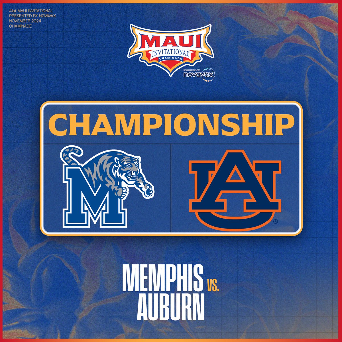 Southwest Maui Invitational (@mauiinv) on Twitter photo Ship is setโฆ which Tiger will prevail?
<a href="/Memphis_MBB/">Memphis Basketball</a> ๐ <a href="/AuburnMBB/">Auburn Basketball</a>
โฐ 12:00 PM HST (5:00 PM ET)
๐บ ESPN
#MauiHoops Ship is setโฆ which Tiger will prevail?
<a href="/Memphis_MBB/">Memphis Basketball</a> ๐ <a href="/AuburnMBB/">Auburn Basketball</a>
โฐ 12:00 PM HST (5:00 PM ET)
๐บ ESPN
#MauiHoops
