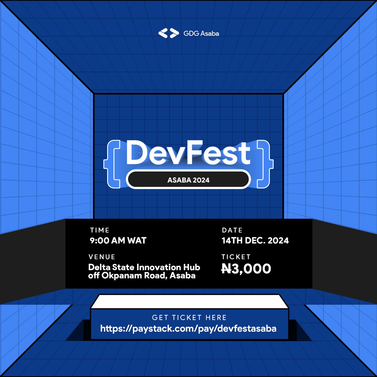GdgAsaba's tweet photo. 🚀 DevFest is Back!

Tech talks. Hands-on workshops. Networking with devs, innovators &amp; experts. 🎯 Level up your skills, explore cutting-edge tech, and connect with the Asaba tech community.

Don’t wait—secure your ticket now! 🎟️ #DevFest2024
#GDGAsaba 

https://t.co/MVVL7q9CIy https://t.co/hPijuu6lTt