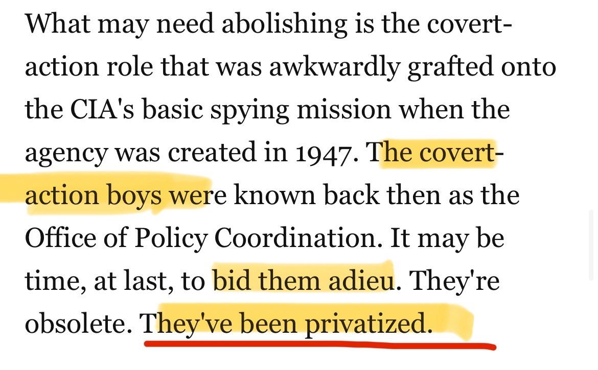MikeBenzCyber's tweet image. “It would be terrible for democratic groups around the world to be seen as subsidized by the CIA. We saw that in the 1960s… it has been discontinued. We have not had the capability of doing this, and that’s why NED was created.” - National Endowment for Democracy founder &amp;amp; prez