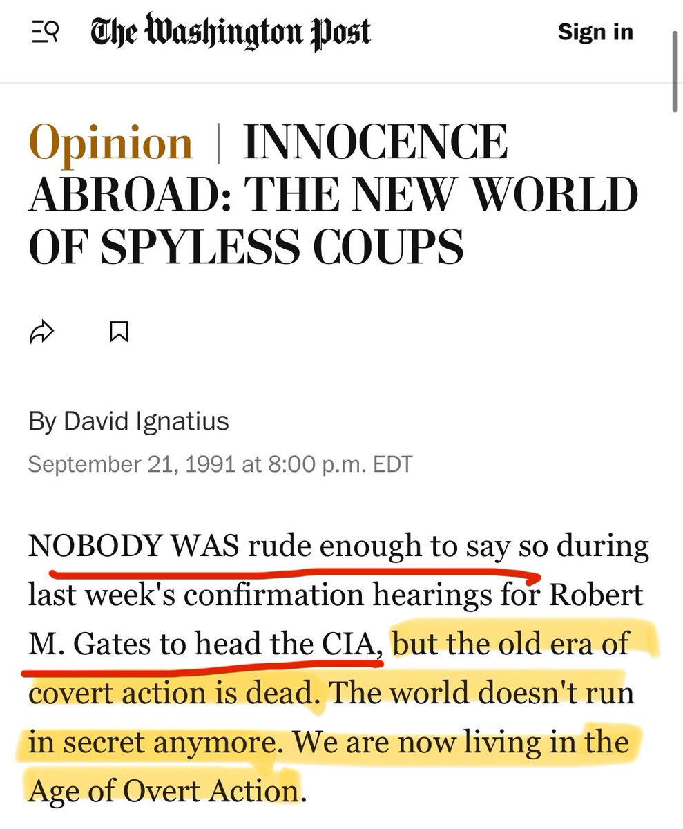 MikeBenzCyber's tweet image. “It would be terrible for democratic groups around the world to be seen as subsidized by the CIA. We saw that in the 1960s… it has been discontinued. We have not had the capability of doing this, and that’s why NED was created.” - National Endowment for Democracy founder &amp;amp; prez