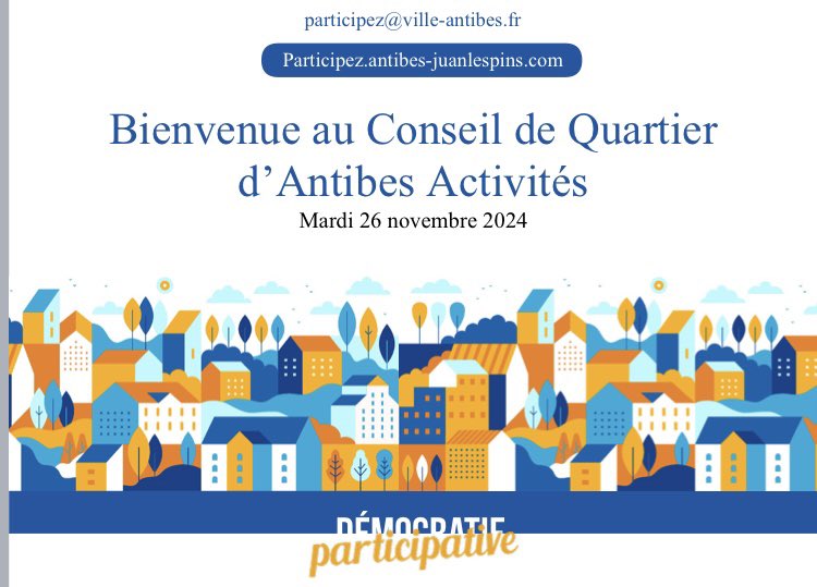 XWiik's tweet photo. Hier soir avec @JeanLeonetti & @LizzieSmi nous avons rendu compte de notre action aux membres du conseil de quartier 🏡 #AntibesActivités
Un point PLU 🏘️, composte♻️, travaux 🚧 ou encore des projets à venir 🪩🎷🎶
Merci à notre nouveau référent handicap 🙏🏽
#OnContinueEnsemble https://t.co/xQoWUe2cRO