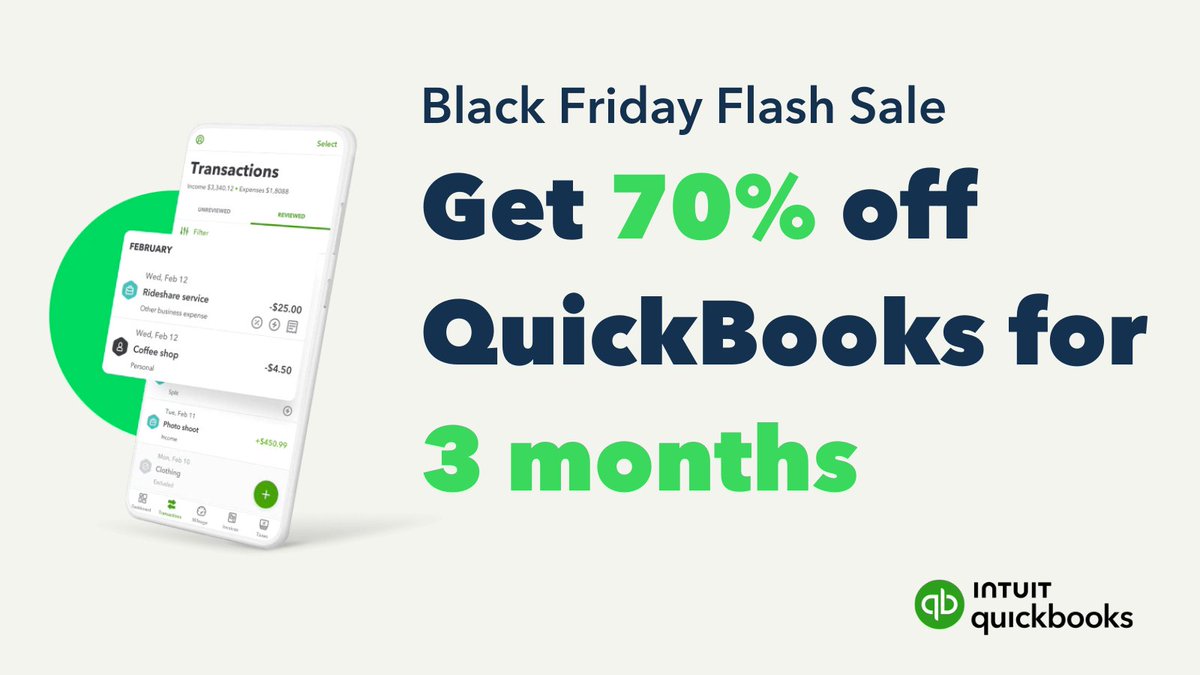 EmpireBytes's tweet photo. It’s time to save big this Black Friday! Get 70% off QuickBooks Online for 3 months by using my exclusive discount: https://t.co/8xjt0giMZ5 https://t.co/cgxuO61INv