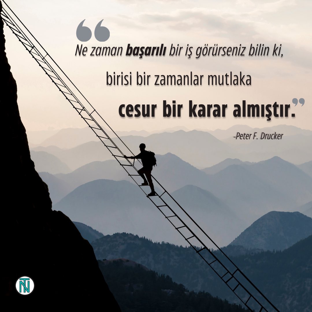 drnevzattarhan's tweet image. Liderlerin aldığı cesur kararlar, sadece kendilerini değil, çevrelerindeki insanları ve hatta toplumları etkileyebilir. 

#PeterDrucker #Başarı #Cesaret #Liderlik #NevzatTarhan