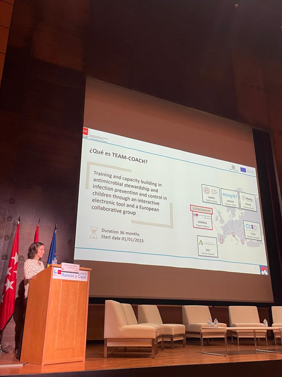 Yesterday, our scientific coordinator <a href="/CristinaEpalza/">Cristina Epalza Ibarrondo</a> presented the TEAM-COACH project to healthcare workers from the <a href="/ComunidadMadrid/">Comunidad de Madrid</a>. A great opportunity to showcase our progress and lessons learnt!