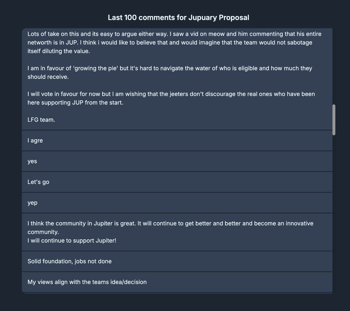 JupiterExchange's tweet image. Please keep the verified feedback coming, 6466 comments and counting after just 1 day! 🪐

Ledger voters: thank you for your patience, we have added ledger support for feedback submission!

As always, if you run into issues, hop into Discord and tell us -- we will address it.
