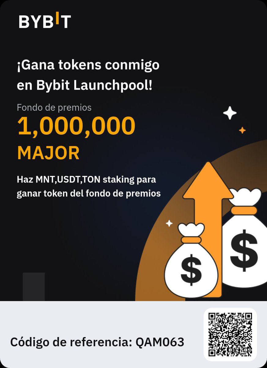 bsual2's tweet photo. Únete a mí en Bybit y haz staking en MNT,USDT,TON Launchpool para ganar dinero de un 1,000,000 MAJOR ¡fondo de premios! Haz clic aquí:https://t.co/rn5skwNcc3 https://t.co/3EfrC8qoeG